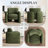 Double-layer Upholstered Armchair Barrel Accent Chair  -41378159