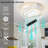 19.7-Inch White Bladeless Ceiling Fan With Dimmable LED Light & Remote