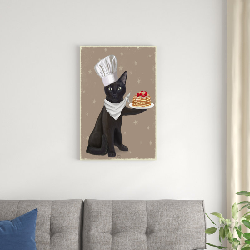 Crêpes de chat noir, H 30 po x l 20 po x P 1,25 po
