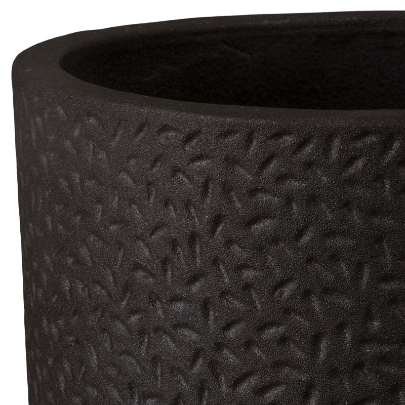 Notch Planter, Matt Black, 25.5" H x 19" W x 19" D