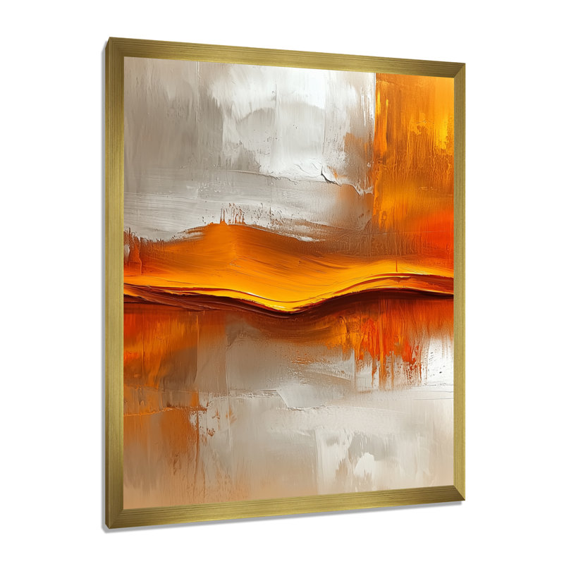 Ofelya - Paysages, art mural, salon, 32" H x 24" W, Reproduction encadrée d'une seule photo, Doré