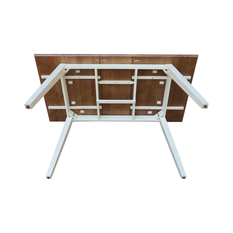 Montana Solid Wood Butterfly Extension Dining Table, Hickory, Shell