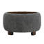 Pouf de rangement rond avec plateau en bois amovible-138644407