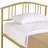 Abere Gold Twin Metal Bed Frame (Set of 2), Sturdy Platform with Headboard, Underbed Storage, Easy Assembly-1658020275