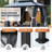 12 Ft. W x 10 Ft. D Outdoor Gazebo with Double Roof Canopy, Permanent Pavilion with Netting and Curtains for Lawn, Garden, Patio, Gray-93644679-114012690