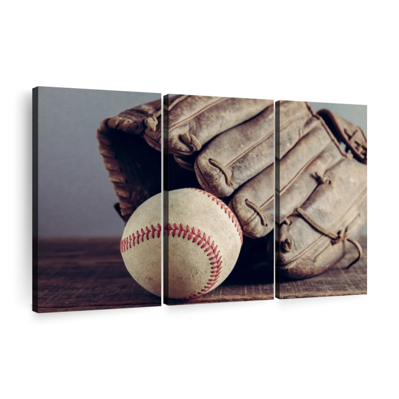 " Baseball Memorabilia ", 20" H x 33" W x 1.25" D