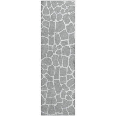 Premium Machine Washable Kishonna AMF45 Gray Rug