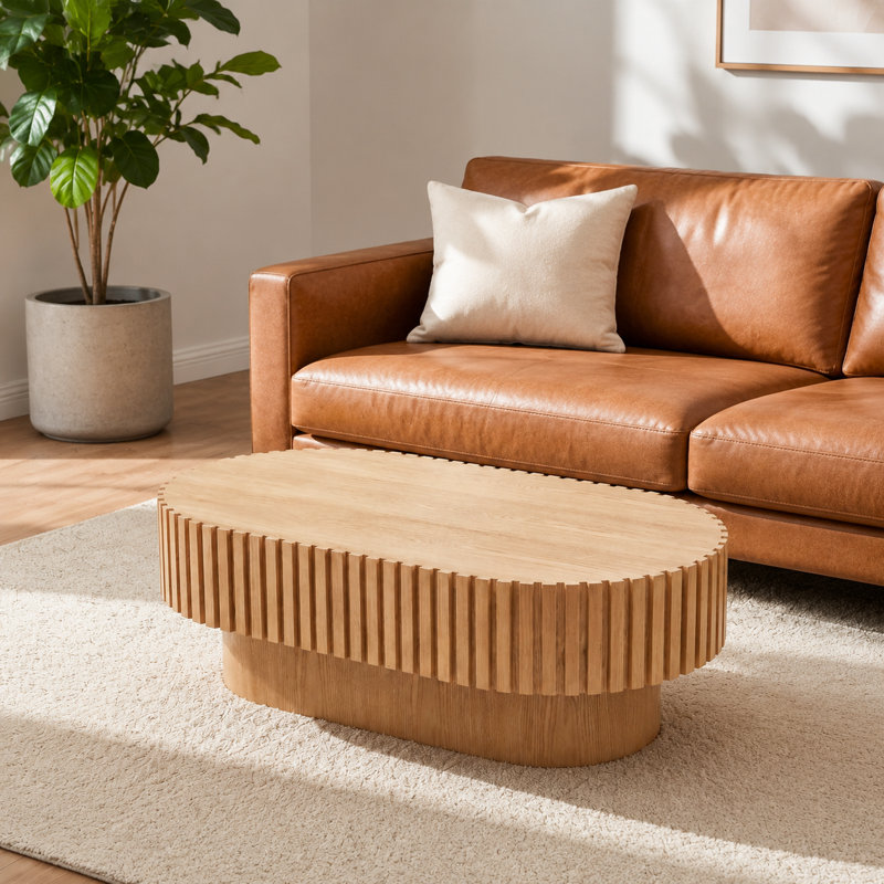Table basse ovale moderne Mid Century
