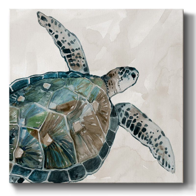 «Neutral Sea Turtle I», reproduction sur toile tendue, H 40 po x l 40 po x P 1,5 po