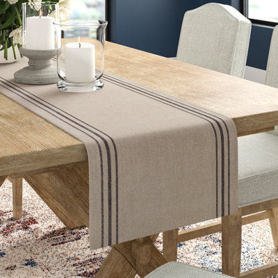 Titania Striped Linen Table Runner