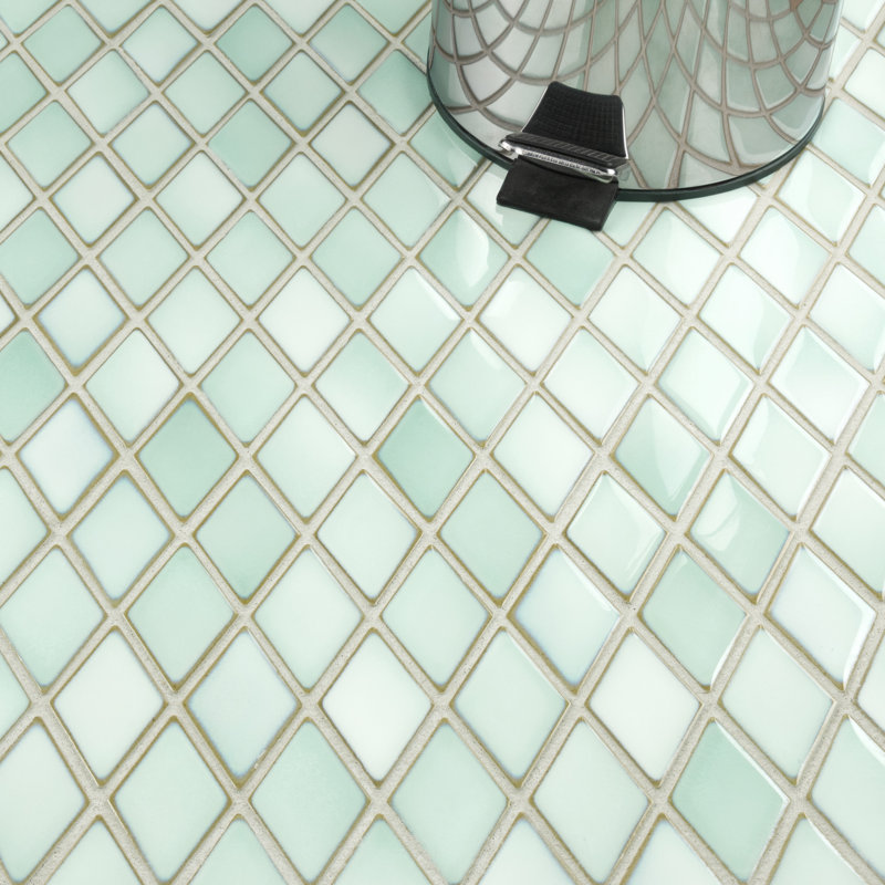Hudson 2" x 3" Porcelain Grid Mosaic Wall & Floor Tile, Mint