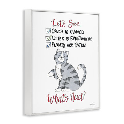 Funny Troublemaker Cat Giclee Art by Deb Strain