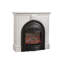 White Black Solid Wood Freestanding Fireplace-117437174
