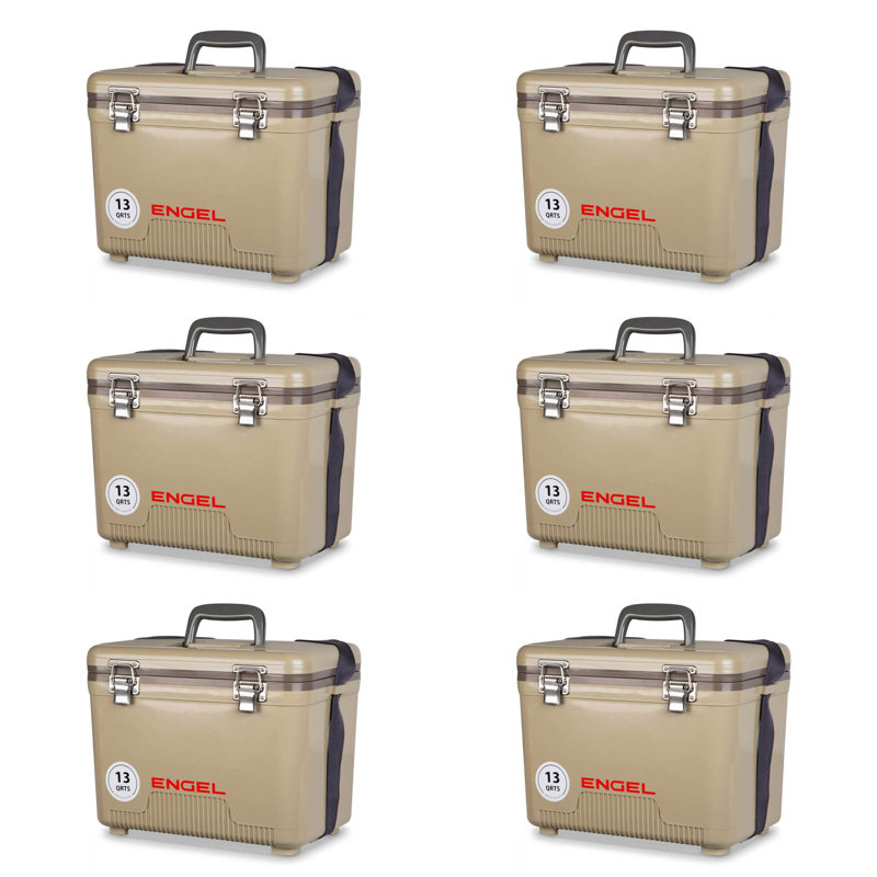 Engel 13 Quart Lightweight Fishing Dry Box Cooler with Shoulder Strap