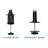 Mount-It Full Motion Triple Monitor Mount 3 Screen Desk Stand Fits 13 - 27 in. Computer Monitors