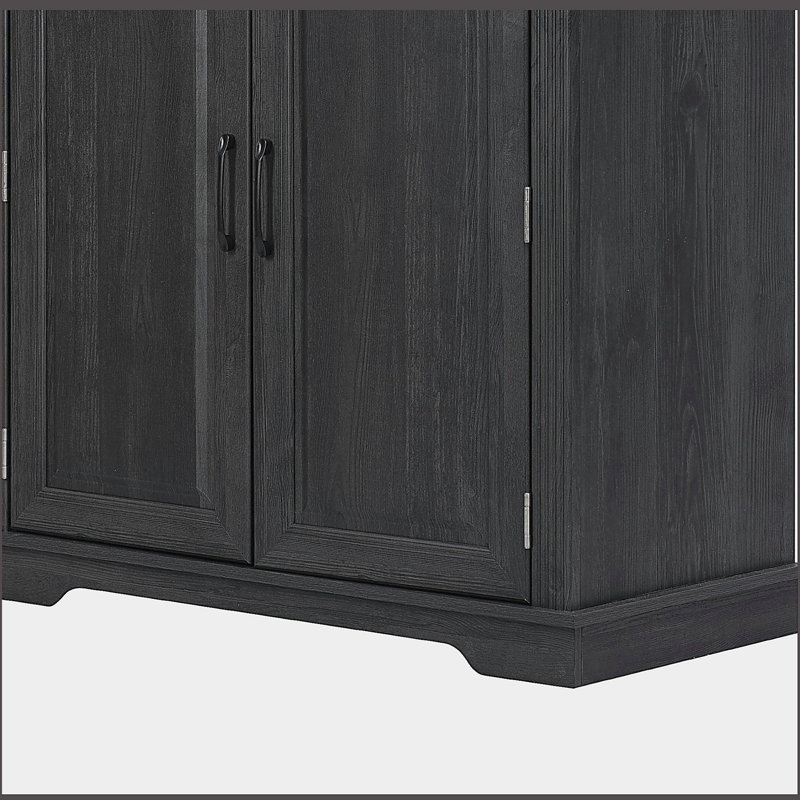 Armoire de cuisine de 71 po de hauteur avec 3 organisateurs coulissants, armoire de rangement autoportante avec 6 tablettes de porte et 2 tiroirs