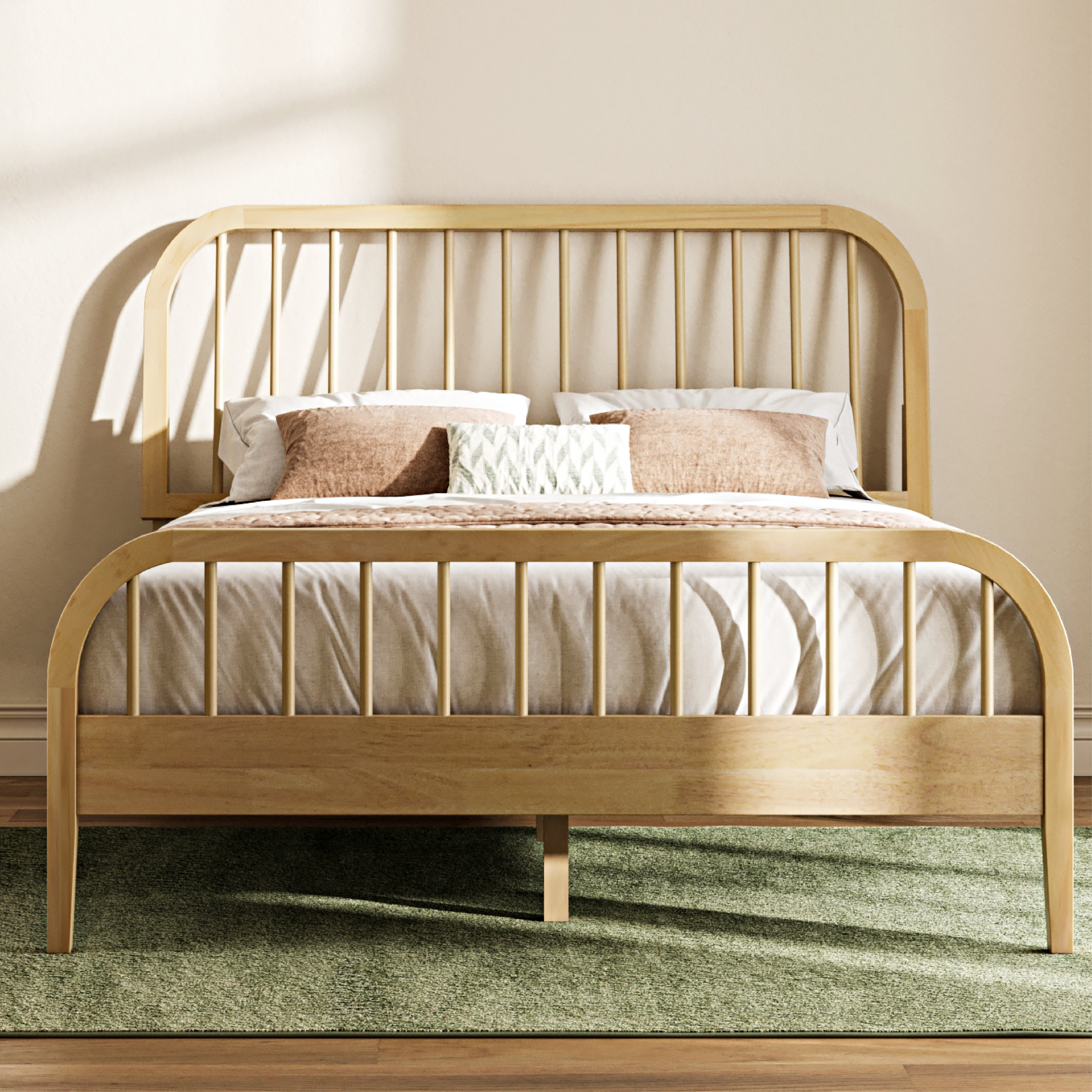 Gracie Oaks Anderson Solid Wood Spindle Bed Frame & Reviews | Wayfair