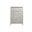 Commode 1 pièce nickel brossé sur poignées 4 tiroirs à queue d'aronde anglaise