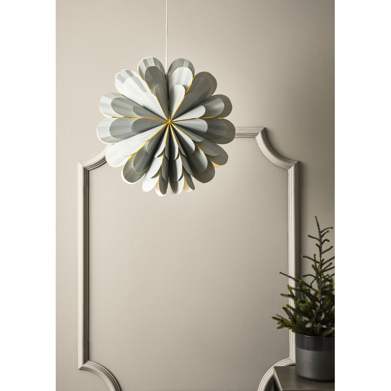 1 - Light Unique/Statement Pendant, Grey, 60cm H x 60cm W x 18cm D