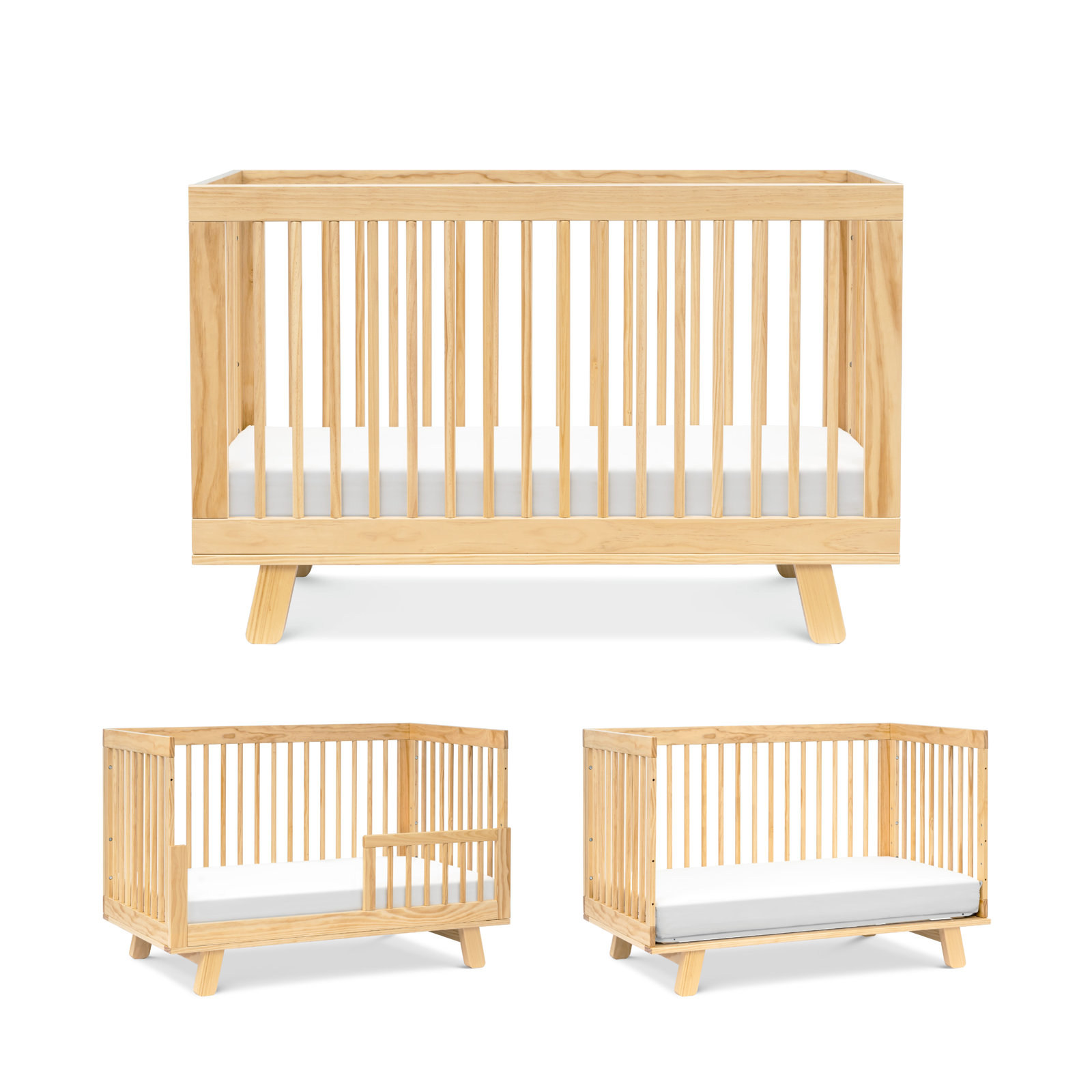 Hudson 3-in-1 Convertible Crib, Natural