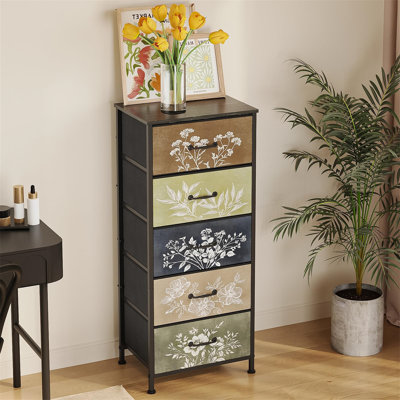 40 cm W Chest of 5 Drawers