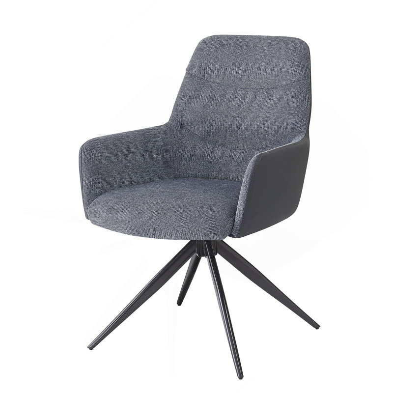 Ensemble de 2 chaises avec accoudoirs et pieds en fer