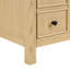 Meuble-lavabo simple 60 po Rian en chêne scandinave, sans comptoir, sans lavabo, garniture noir mat