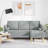 vidaXL Sofa Set with Cushion Light Grey Polyester-1100002308