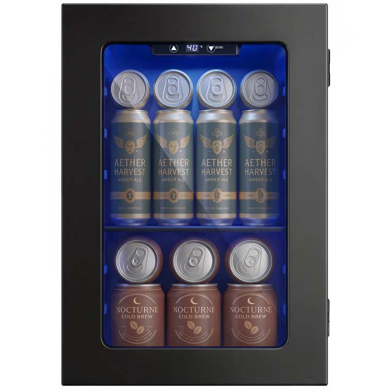 Simzlife 24 Cans (12 oz.) 0.64 Cubic Feet Beverage Refrigerator