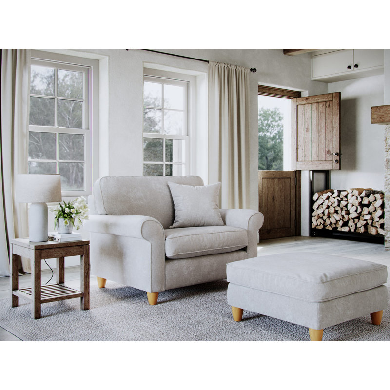 Clarkfield Upholstered Armchair, Ivory
