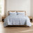 3-Piece King Cotton Duvet Set,Blue