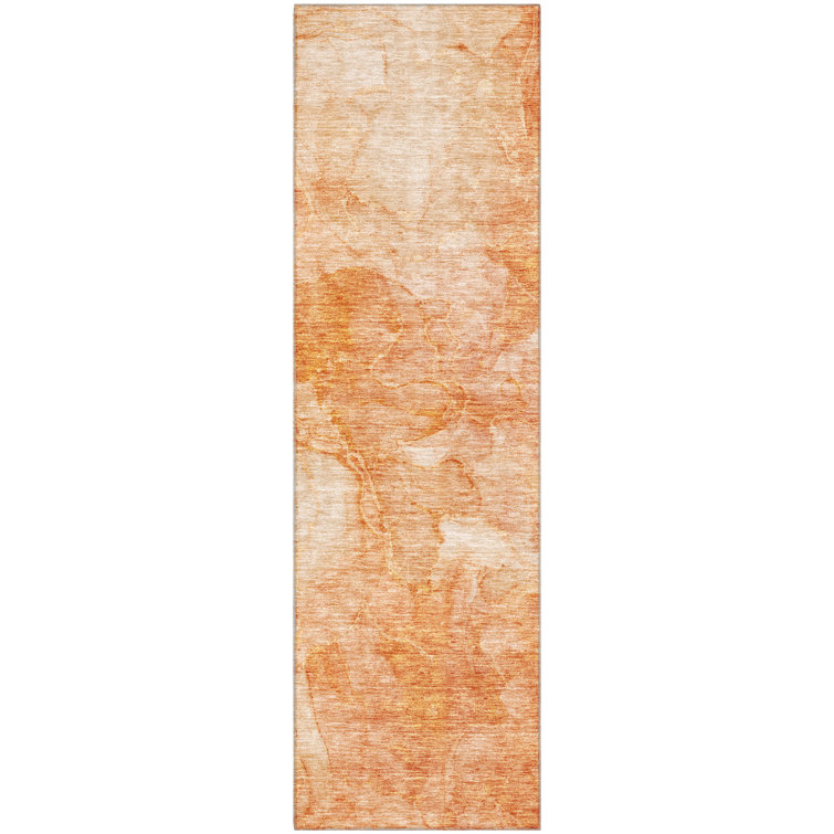 Premium Machine Washable Prisco Salmon Rug