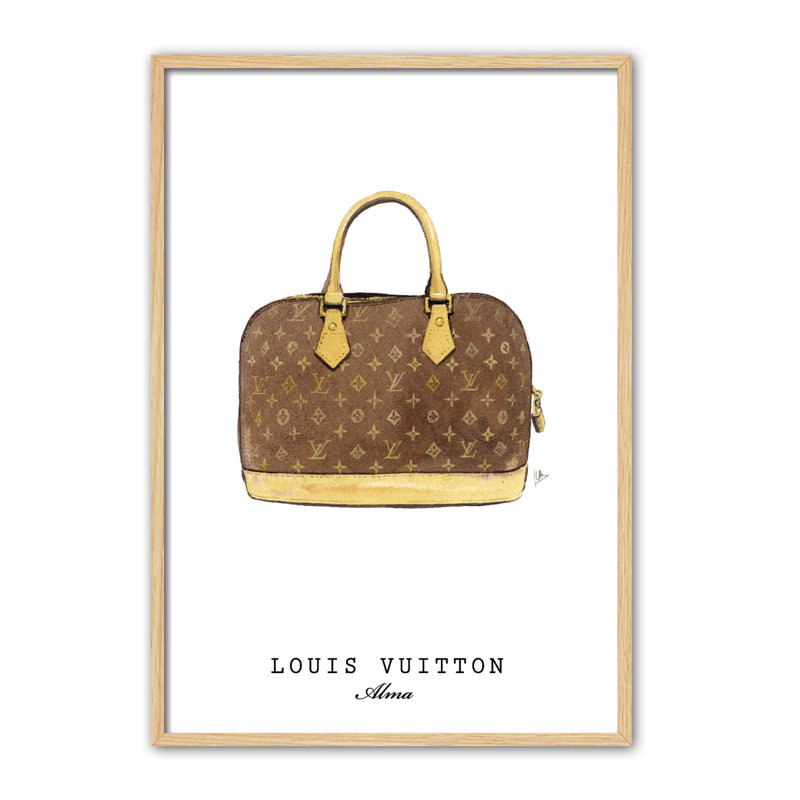 Objects Vuitton Bag 1 Piece Single Picture Frame Painting, 90cm H x 60cm W x 3cm D