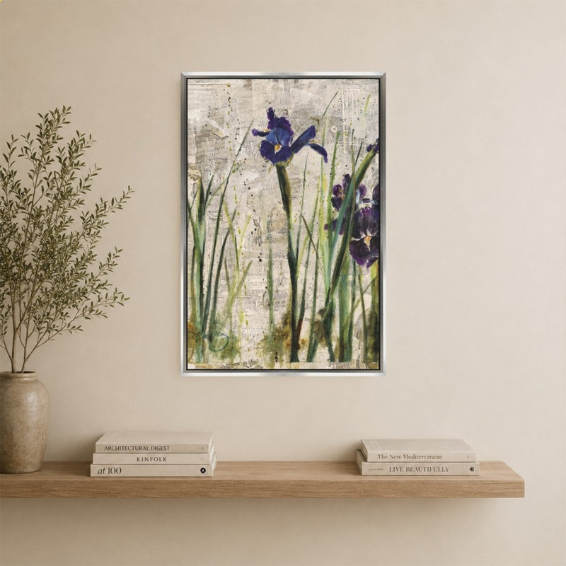 «Spring Mist II» par Carney - Impression sur toile, 40" H x 28" W, Silver