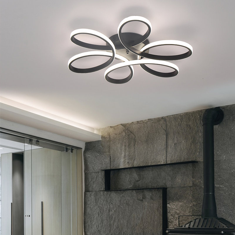 Korinthian 1-Light 23" Semi Flush Mount 3000K LED Triac Dimmable, Black