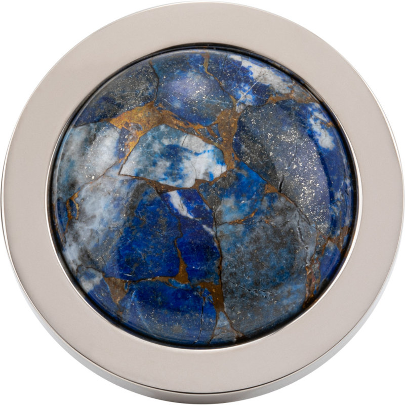Firesky Diameter Knob, Polished Nickel, Mohave Lapis