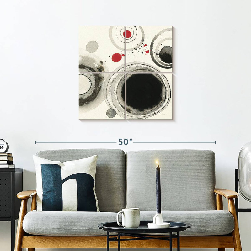 Planetary With Red I, 26" H x 26" W