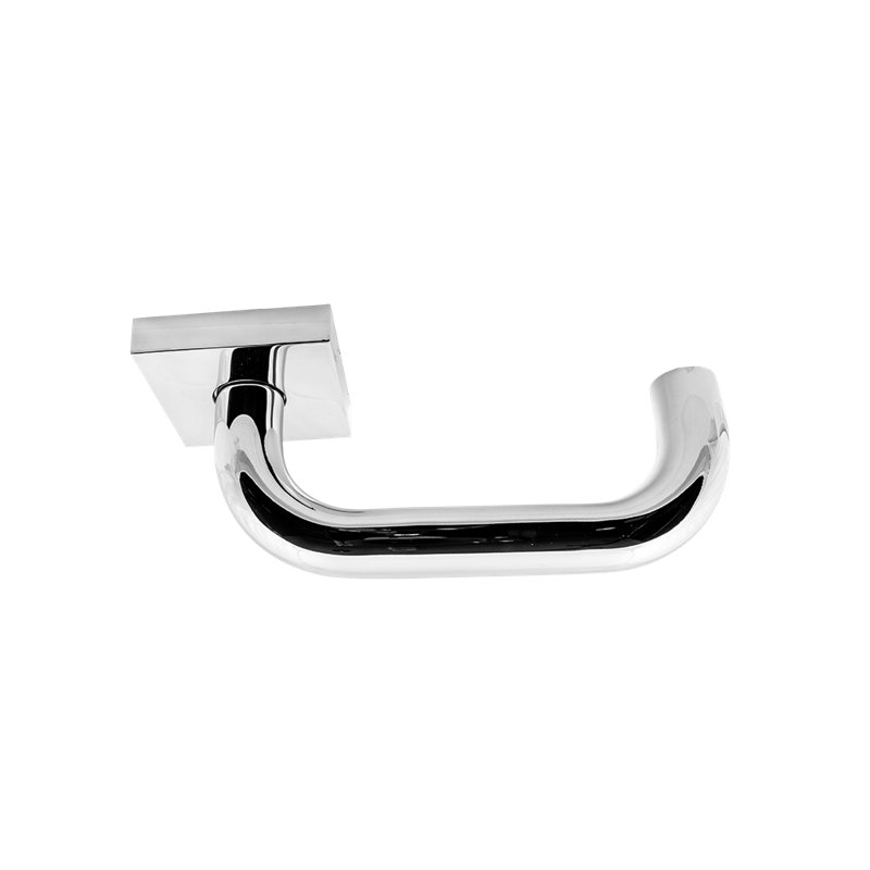 Alpine Lever 01 Set with Square Rose, Polish Stainless Steel, Single Dummy, Adjustable