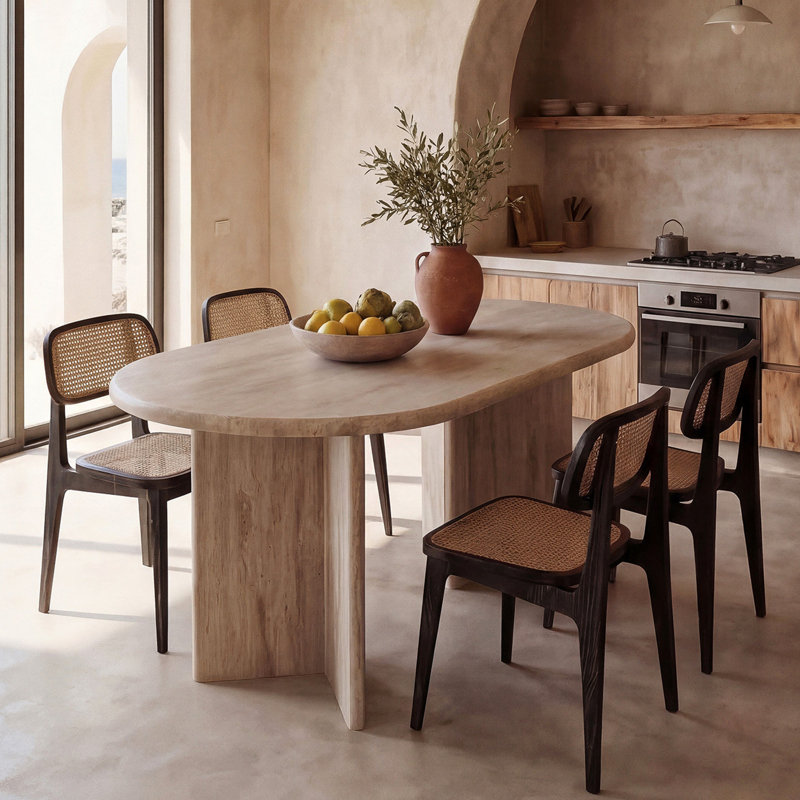 Table de salle à manger 70,87 "Wabi-Sabi, H 29,53 po x l 70,87 po x P 31,5 po