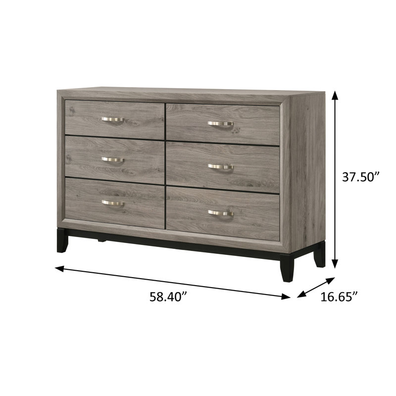 Commode transitionnelle l 58,40 po, taupe clair