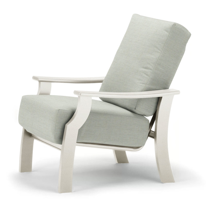 St. Catherine Outdoor Lounge Chair, Textured Snow, Wren