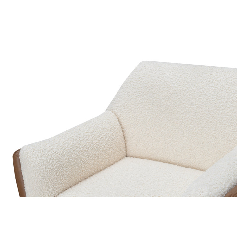Fauteuil pivotant l 30,5 po Kanisa, Mélange de polyester brun
