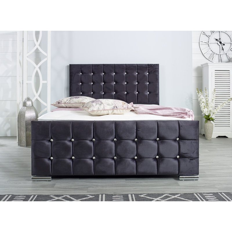 Lexington Upholstered Bed Frame, Small Double (4'), Mustard