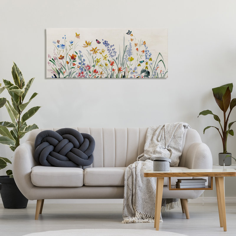 Toile de jardin Wildflower Whispers, design par Jacob Q, H 20 po x l 48 po