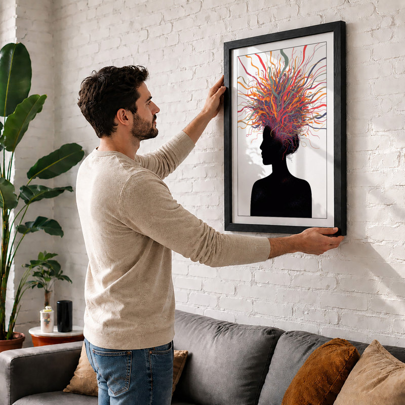 Mind in Bloom Modern - Framed Print, Unframed, A2 - 59.4 x 42.0 cm