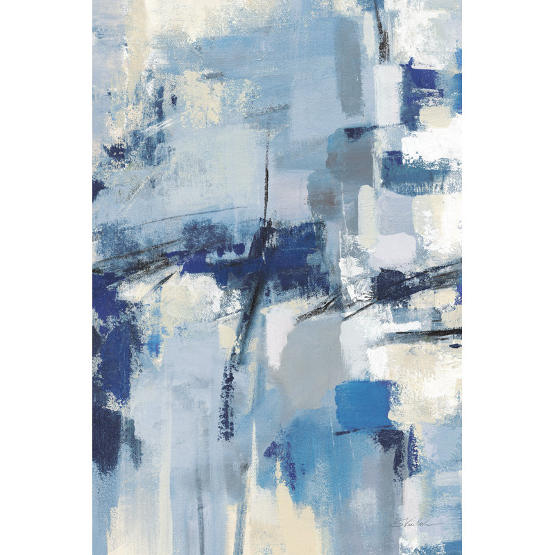 Old Port II Navy by Silvia Vassileva - Wrapped Canvas Painting, 122cm H x 81cm W