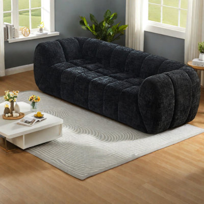 Canapés confortables en mousse de chenille, conception matelassée moderne pour les salons