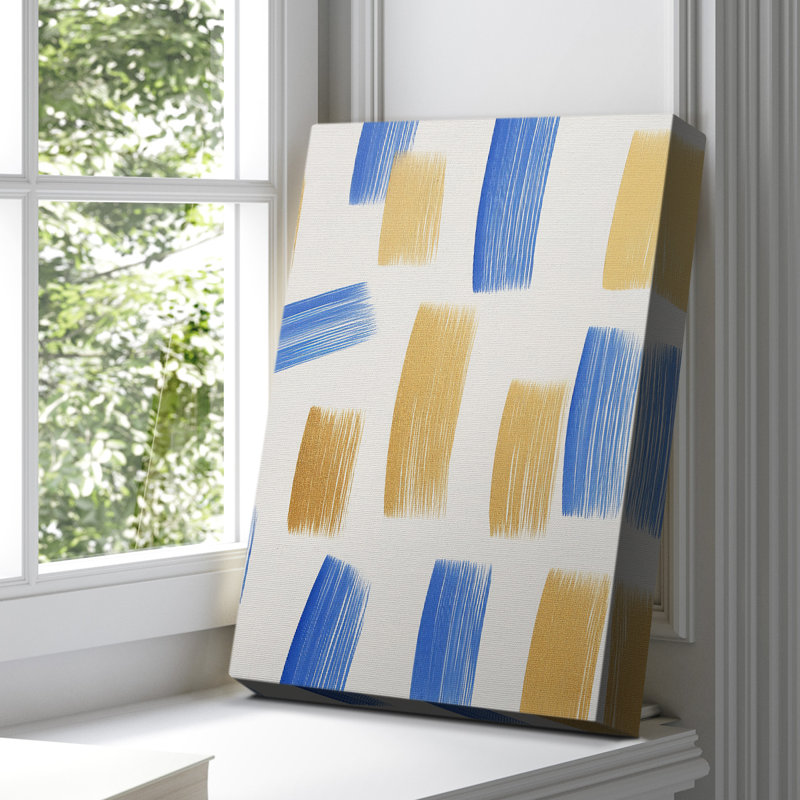 Toile tendue avec châssis abstrait CDIX Gallery - prêt à être accroché, H 27 po x l 18 po