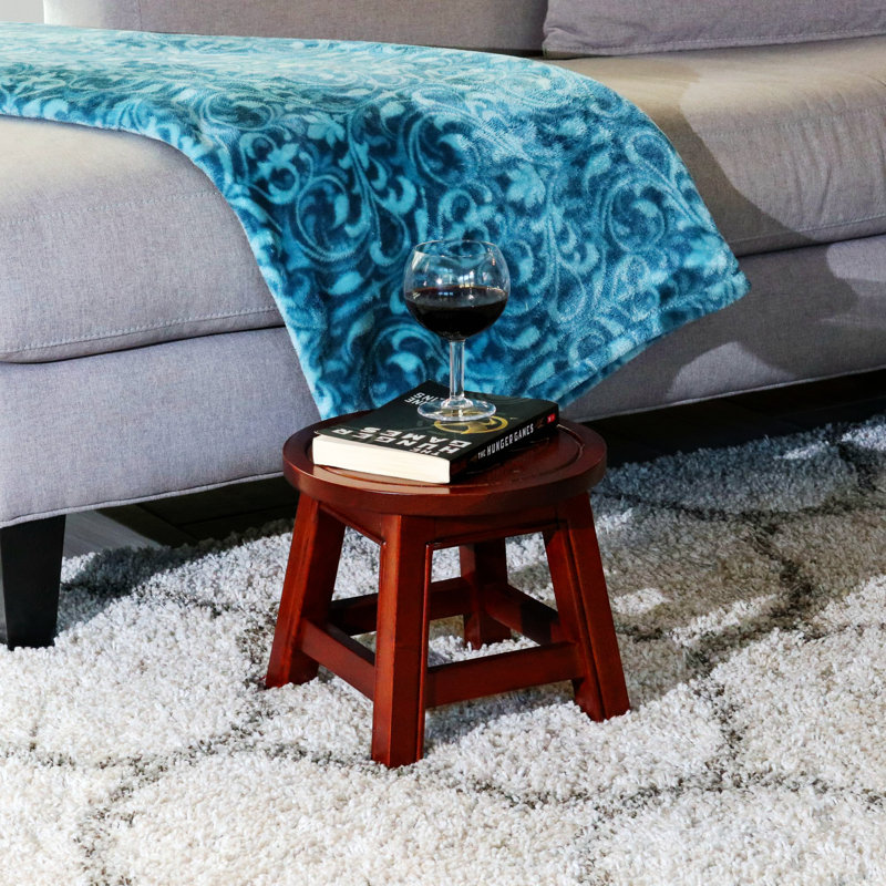 Solid + Manufactured Wood Accent Stool, Dark Brown