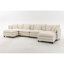 Canapé modulaire moderne à 4 places avec 2 repose-pieds, conception symétrique, méridienne et coussins de taille pour le confort du salon